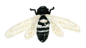Flying Cicada – Black Gold – Magnetic Brooch