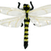 Dragonfly - Black Yellow - Magnetic Brooch