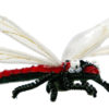 蜻蛉 - ブラック レッド - マグネットブローチ