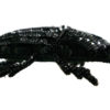 スカラベ - ブラック 縞模様 - マグネットブローチ