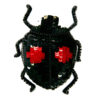 Ladybug - Black Red - Magnetic Brooch